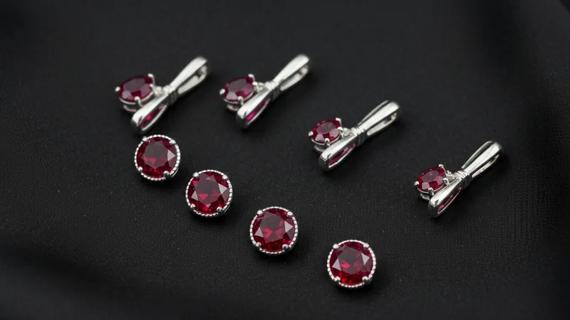 Pendentifs en rubis dans différents métaux