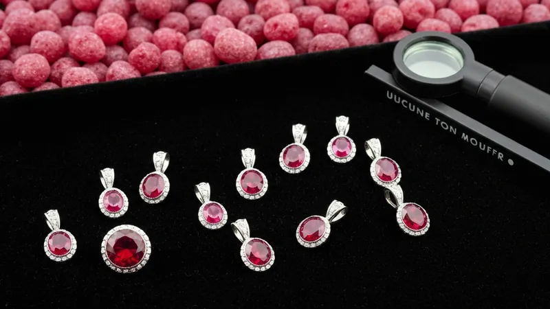 Évaluation qualité rubis naturel pour pendentif en or